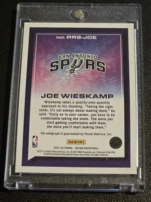 2021-22 Panini Recon #RRS-JOE Joe Wieskamp Rookie Recon Signatures Purple #/25 - Basketball Card Single