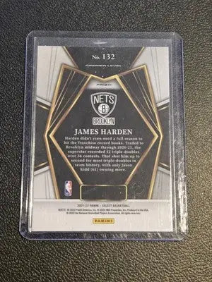 2021-22 Panini Select #132 James Harden Blue Prizms - Basketball Card Single