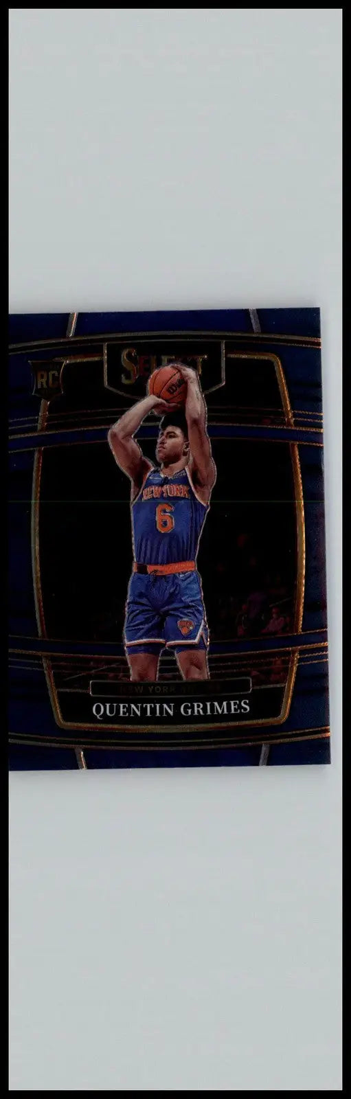 2021-22 Panini Select #24 Quentin Grimes Blue Prizms New York Knicks - Basketball Card Single