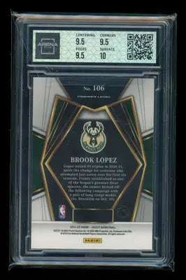 2021-22 Panini Select Brook Lopez #106 Premier Level Basketball Arena Club 10 - Basketball Card Single
