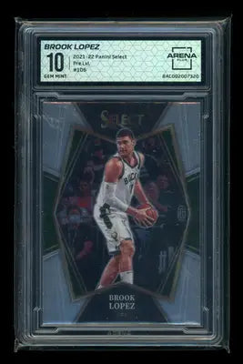 2021-22 Panini Select Brook Lopez #106 Premier Level Basketball Arena Club 10 - Basketball Card Single