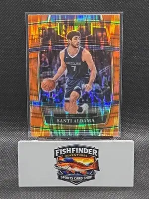 2021-22 Panini Select - Concourse Santi Aldama #64 Orange Flash Prizm (RC) - Basketball Card Single