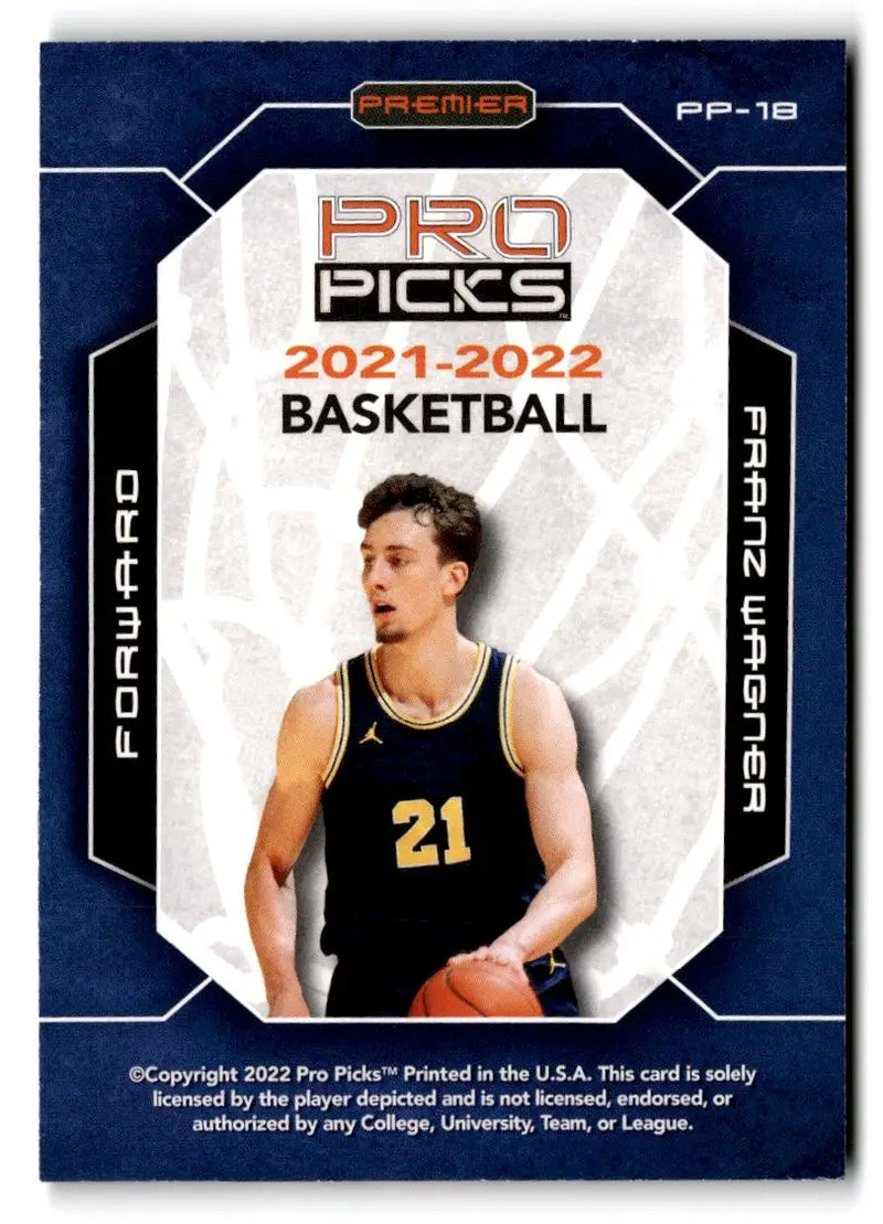 2021-22 Pro Picks Premier #PP-18 Franz Wagner - Basketball Card Single