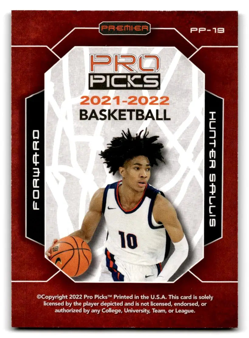 2021-22 Pro Picks Premier #PP-19 Hunter Sallis - Basketball Card Single