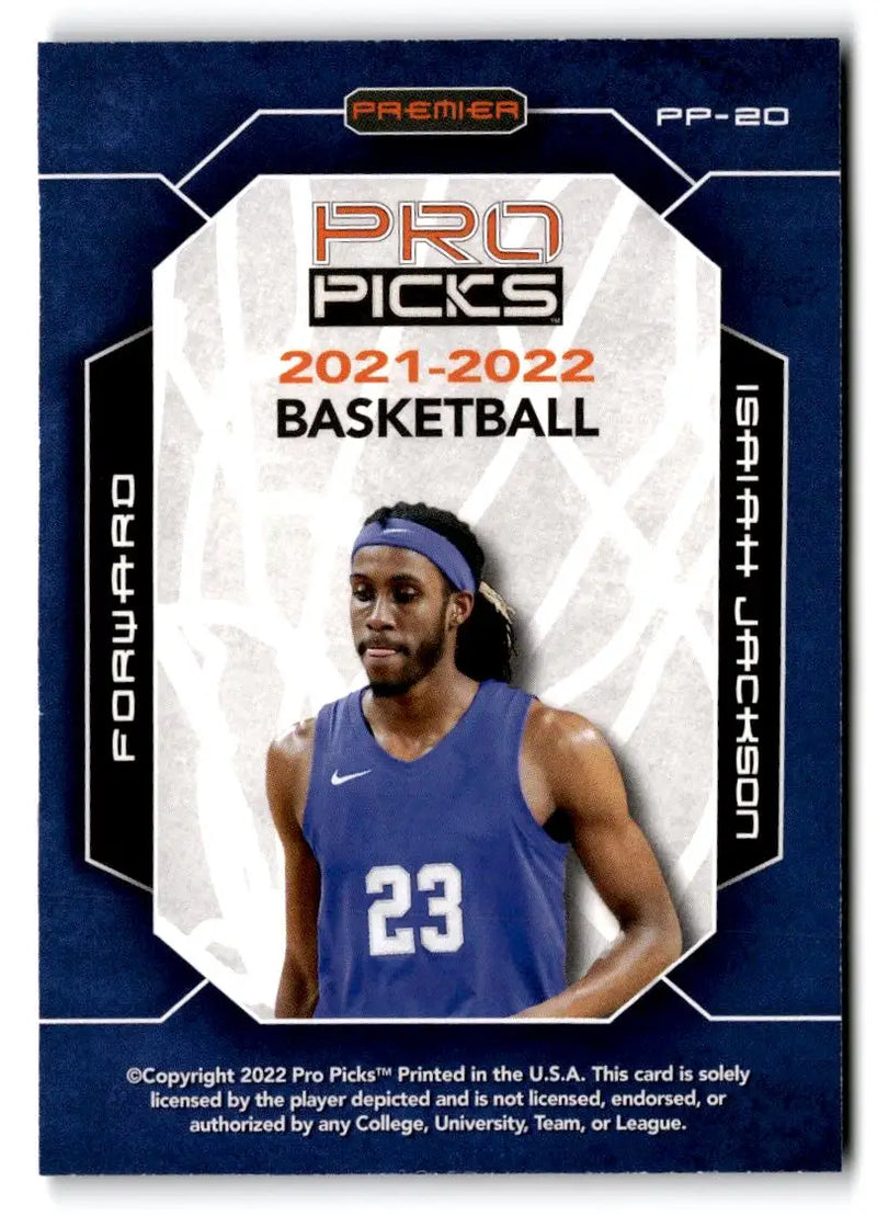 2021-22 Pro Picks Premier #PP-20 Isaiah Jackson - Basketball Card Single