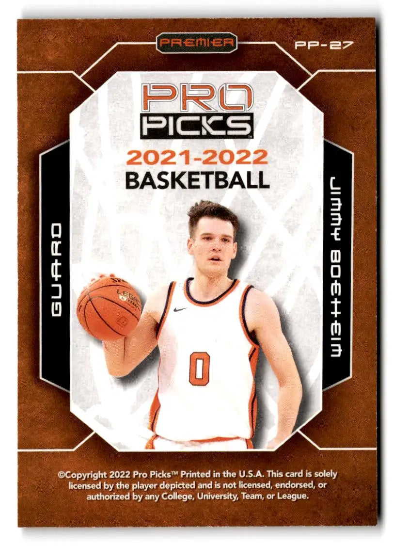 2021-22 Pro Picks Premier #PP-27 Jimmy Boeheim - Basketball Card Single