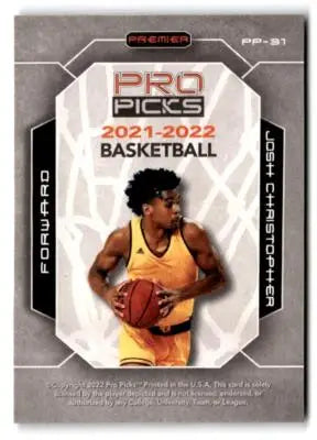 2021-22 Pro Picks Premier #PP-31 Josh Christopher Rainbow Holo-Star - Basketball Card Single