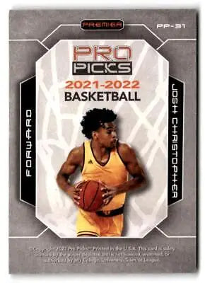 Josh Christopher Rainbow Holo-Star card from 2021-22 Pro Picks Premier коллекция