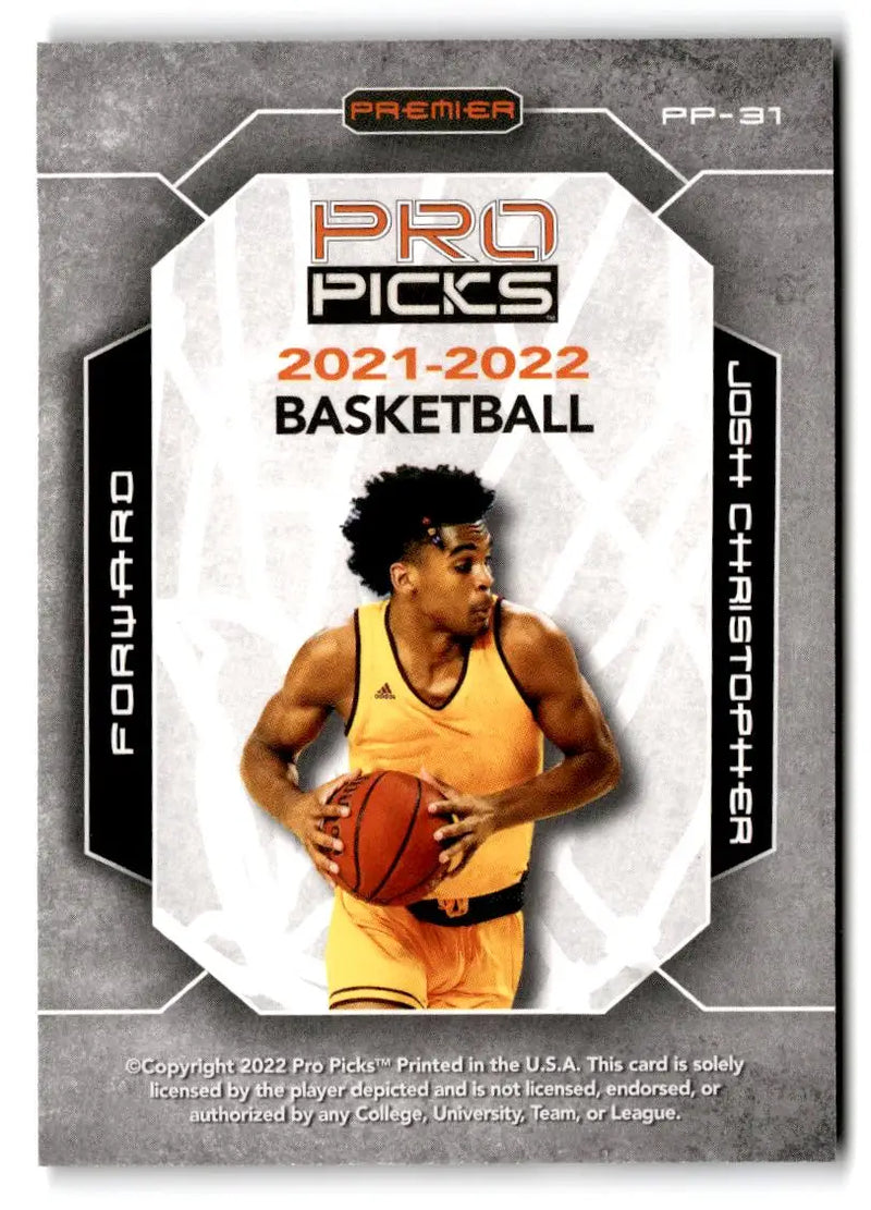 2021-22 Pro Picks Premier #PP-31 Josh Christopher - Basketball Card Single