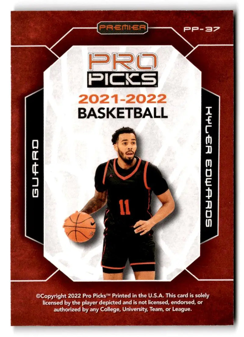 2021-22 Pro Picks Premier #PP-37 Kyler Edwards - Basketball Card Single
