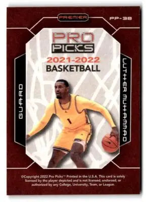2021-22 Pro Picks Premier #PP-38 Luther Muhammad Holo-Star - Basketball Card Single