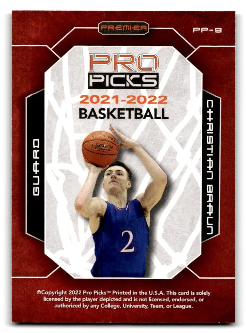 2021-22 Pro Picks Premier #PP-9 Christian Braun - Basketball Card Single