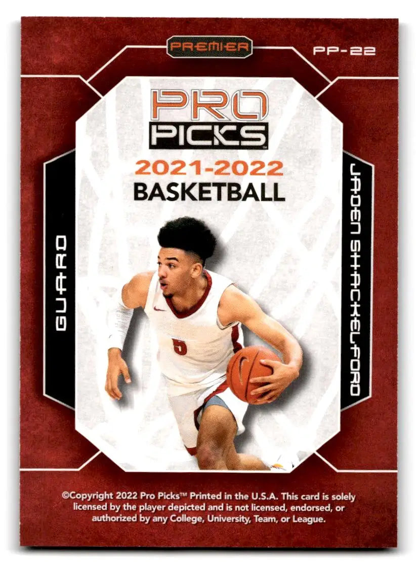 2021-22 Pro Picks Premier #PP-22 Jaden Shackelford - Basketball Card Single
