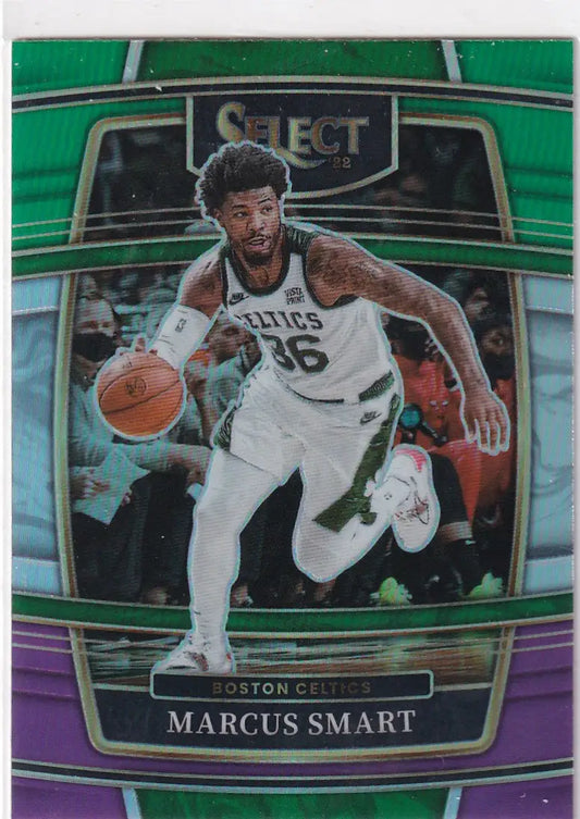 2021-22 SELECT #32 MARCUS SMART GREEN AND PURPLE REFRACTOR- BOSTON CELTICS - Basketball Card Single