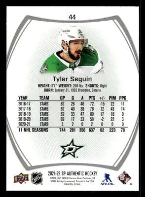 2021-22 SP #44 Tyler Seguin - Hockey Card Single