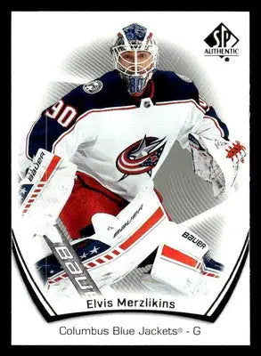 2021-22 SP Authentic #65 Elvis Merzlikins - Hockey Card Single