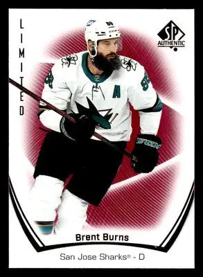 2021-22 SP Authentic #72 Brent Burns Limited Red - Hockey Card Single