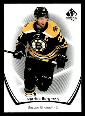 2021-22 SP Authentic #92 Patrice Bergeron - Hockey Card Single
