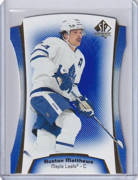 2021-22 SP AUTHENTIC DIECUT BLUE DC17 AUSTON MATTHEWS TORONTO MAPLE LEAFS - Hockey Card Single