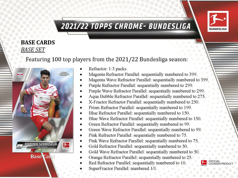 2021-22 Topps Chrome Bundesliga Soccer Hobby Box - Soccer Card Box