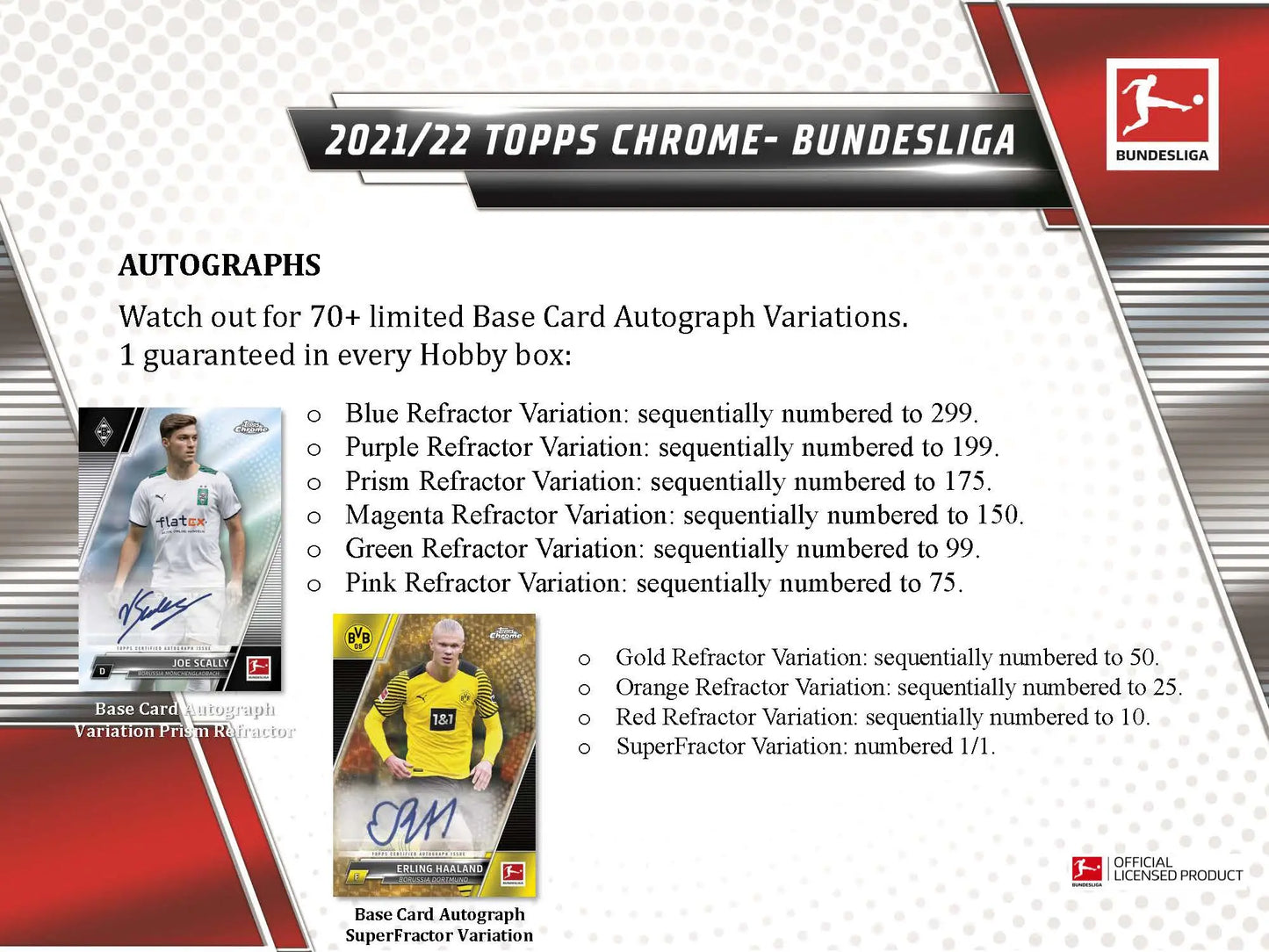 2021-22 Topps Chrome Bundesliga Soccer Hobby Box - Soccer Card Box