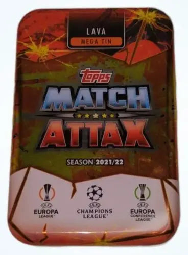 2021/22 Topps Match Attax - EMPTY & NO CARDS - Lava Mega Tin - Soccer Card Box