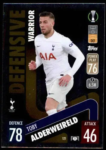 Toby Alderweireld trading card from 2021-22 Topps Match Attax UEFA Champions League
