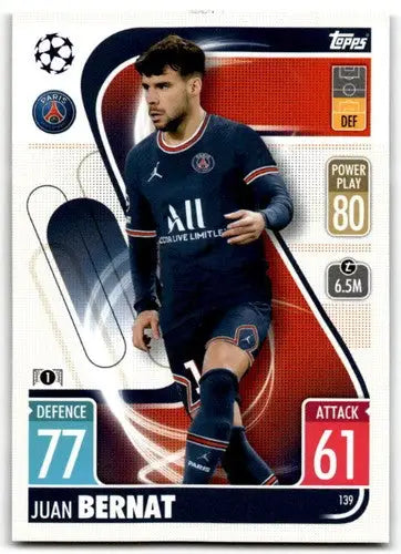 2021-22 Topps Match Attax UEFA Champions League Juan Bernat trading card image