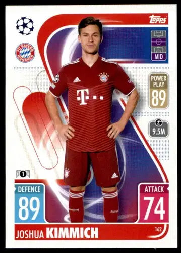 Original gloss Joshua Kimmich trading card from Topps Match Attax UEFA Champions League