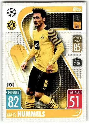 2021-22 Topps Match Attax UEFA Champions League #175 Mats Hummels NM-MT ID:41669 - Soccer Card Single
