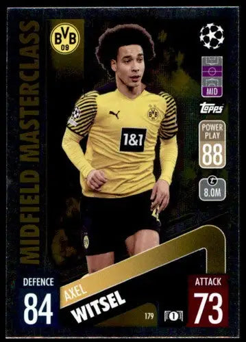 Axel Witsel trading card from 2021-22 Topps Match Attax UEFA Champions League series
