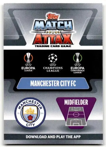 Manchester City FC Fernandinho Match Attax trading card from Topps Match Attax 2021-22