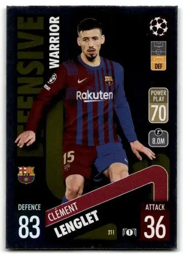 2021-22 Topps Match Attax UEFA Champions League #211 Clement Lenglet NM ID:41635 - Soccer Card Single