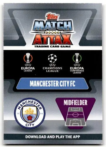 2021-22 Topps Match Attax UEFA Champions League #23 Kevin de Bruyne NM- ID:41629 - Soccer Card Single
