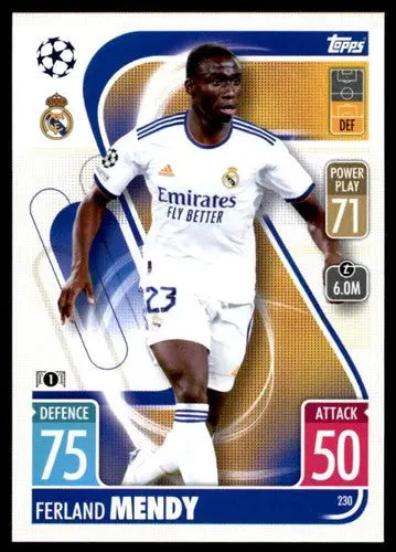 Ferland Mendy trading card from Topps Match Attax UEFA Champions League series