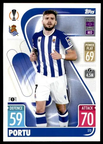 Portu soccer card from 2021-22 Topps Match Attax UEFA Champions League original gloss