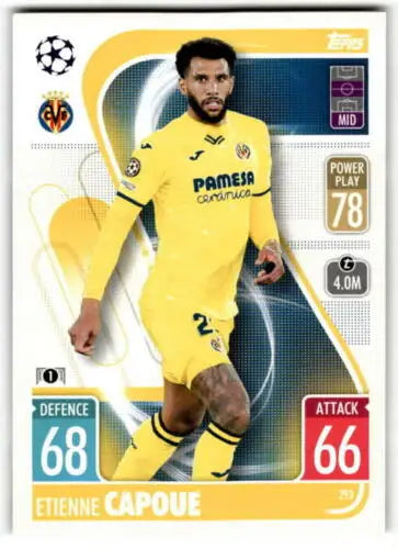 Original gloss Etienne Capoue trading card from 2021-22 Topps Match Attax UEFA Champions League sports cards