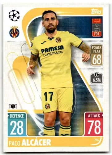 2021-22 Topps Match Attax UEFA Champions League Paco Alcácer trading card original gloss