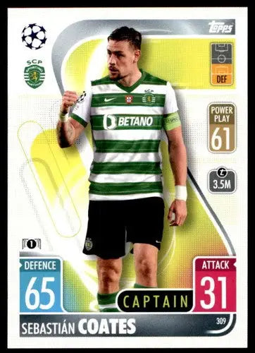 Original gloss 2021-22 Topps Match Attax UEFA Champions League Sebastian Coates card