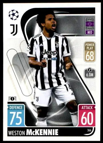 2021-22 Topps Match Attax UEFA Champions League Weston McKennie trading card