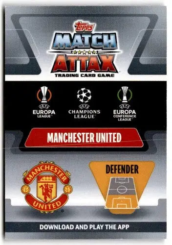 Original gloss Manchester United Match Attax trading card featuring Harry Maguire from Topps Match Attax 2021-22