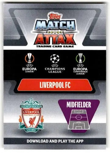 Liverpool FC Match Attax trading card featuring Jordan Henderson from Topps Match Attax 2021-22