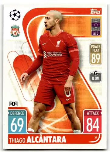Original gloss Thiago Alcantara Topps Match Attax UEFA Champions League card