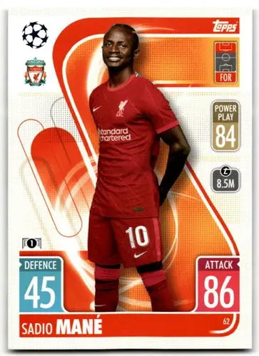 2021-22 Topps Match Attax UEFA Champions League #62 Sadio Mane NM-MT ID:41638 - Soccer Card Single