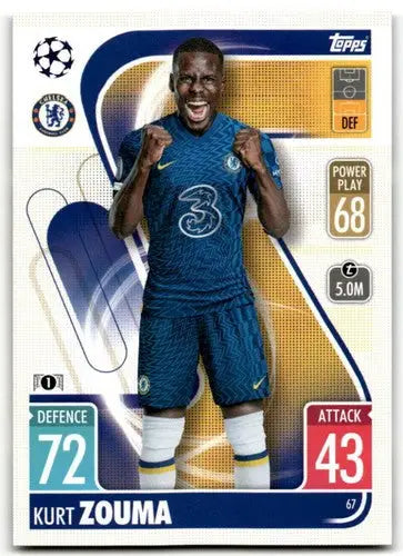 2021-22 Topps Match Attax UEFA Champions League #67 Kurt Zouma NM-MT ID:41639 - Soccer Card Single