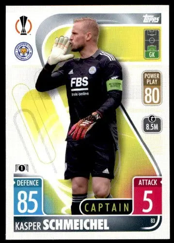 2021-22 Topps Match Attax UEFA Champions League Kasper Schmeichel trading card