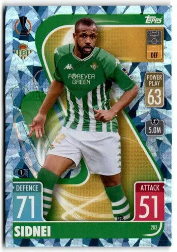 Sidnei soccer card from 2021-22 Topps Match Attax UEFA Champions League simply sandoval original gloss