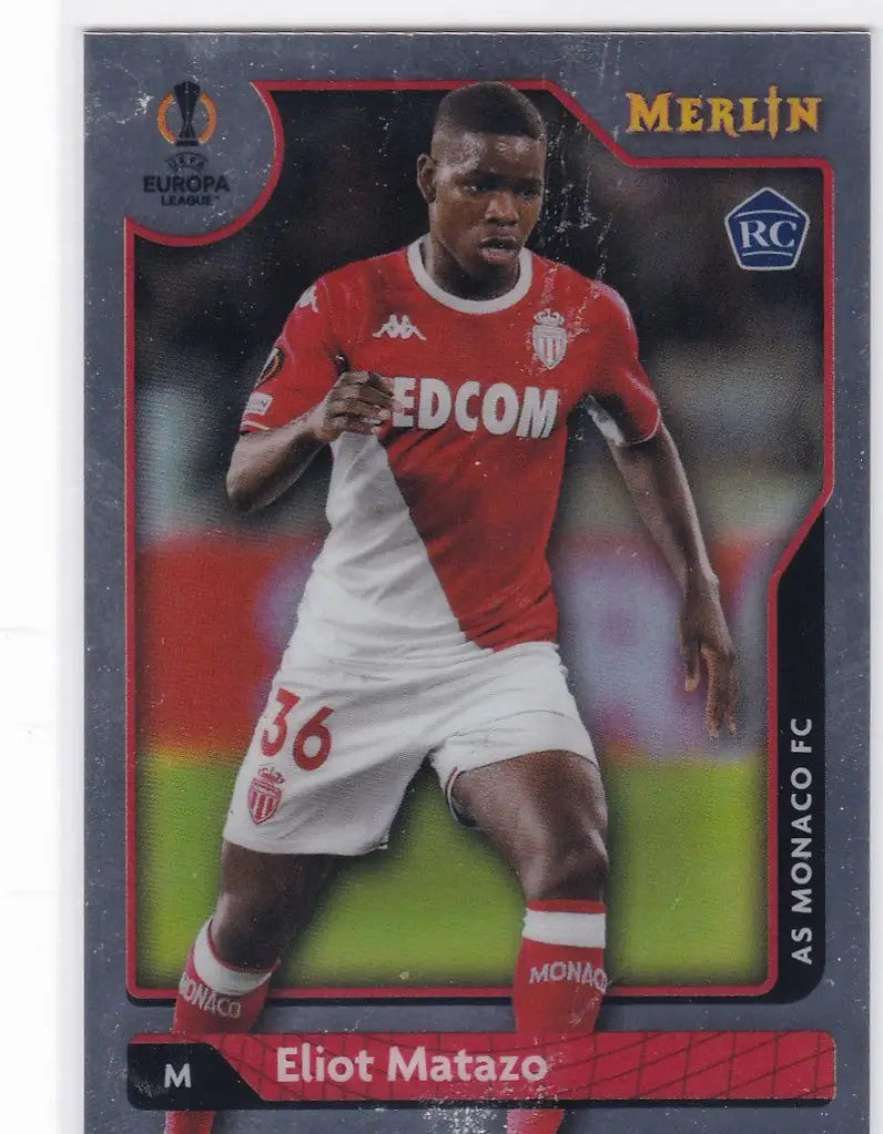 Topps Merlin trading card of Eliot Matazo in AS Monaco jersey number 36