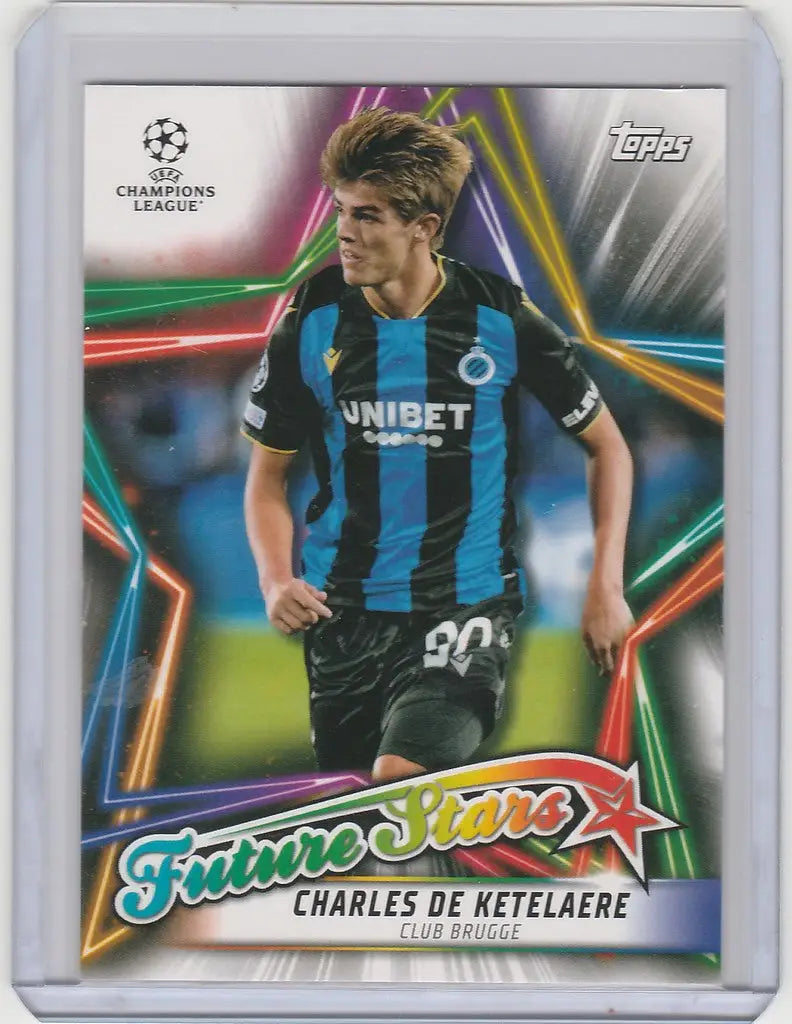 Soccer trading card of Charles De Ketelaere from Club Brugge, Topps UEFA Future Star
