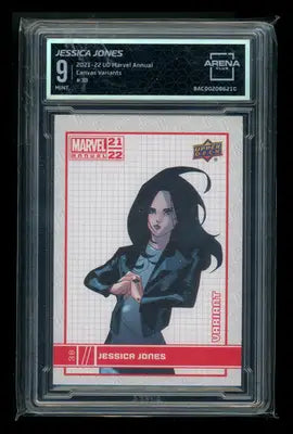 2021-22 Upper Deck Marvel Annual Canvas Variant Jessica Jones #C38 Arena Club 9 - Marvel Card Single